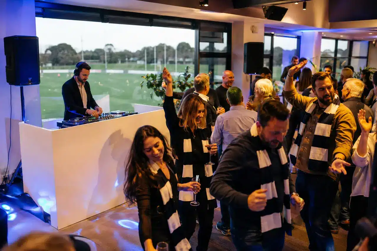 Professional DJ hire for a Melbourne football club finals celebration and presentation night